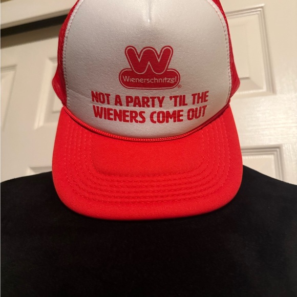 Red and White “Wiener” Trucker Hat - Picture 2 of 4